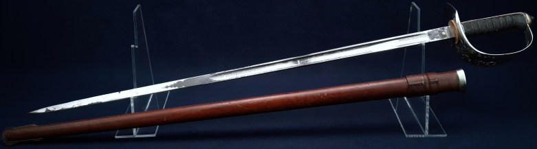 British WW1 Infantry Officers Sword of Captain Charles Roydon Brown MC MID, Essex Regt, KIA France 1917 07